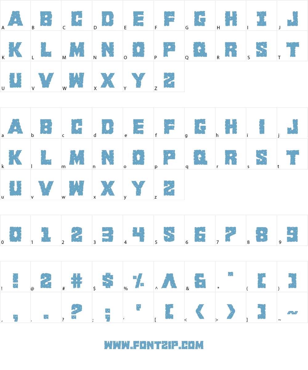 King Commando Font Character