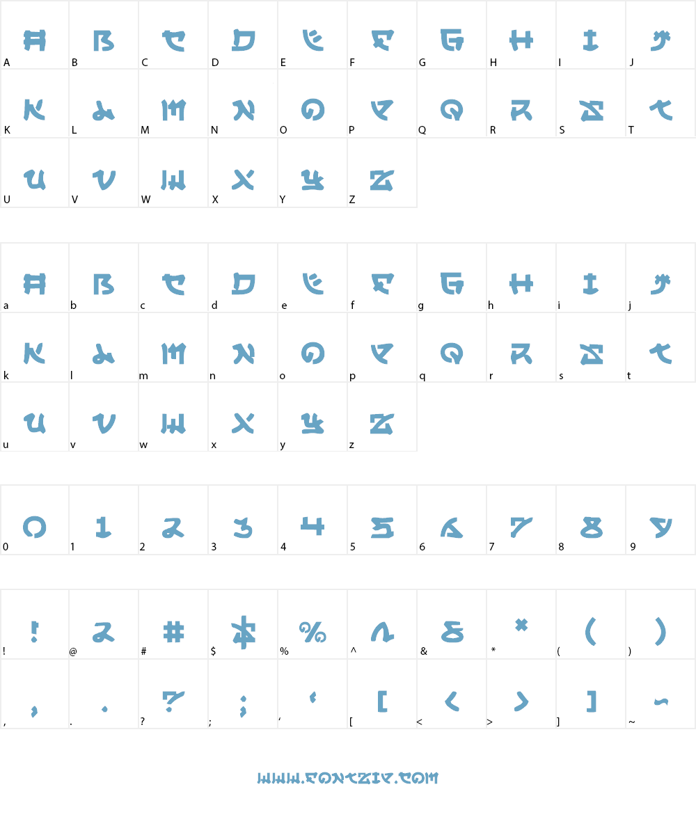 Yama Moto Font Character