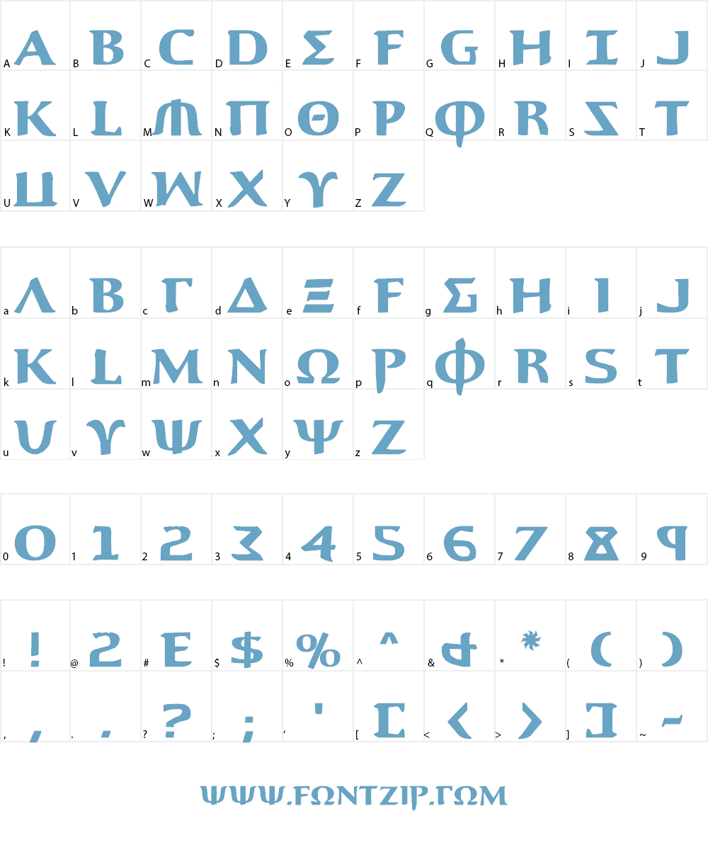 Aegis Font Character