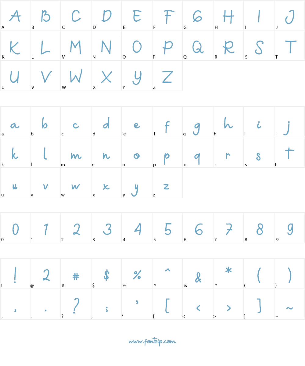 Green Aila Font Character