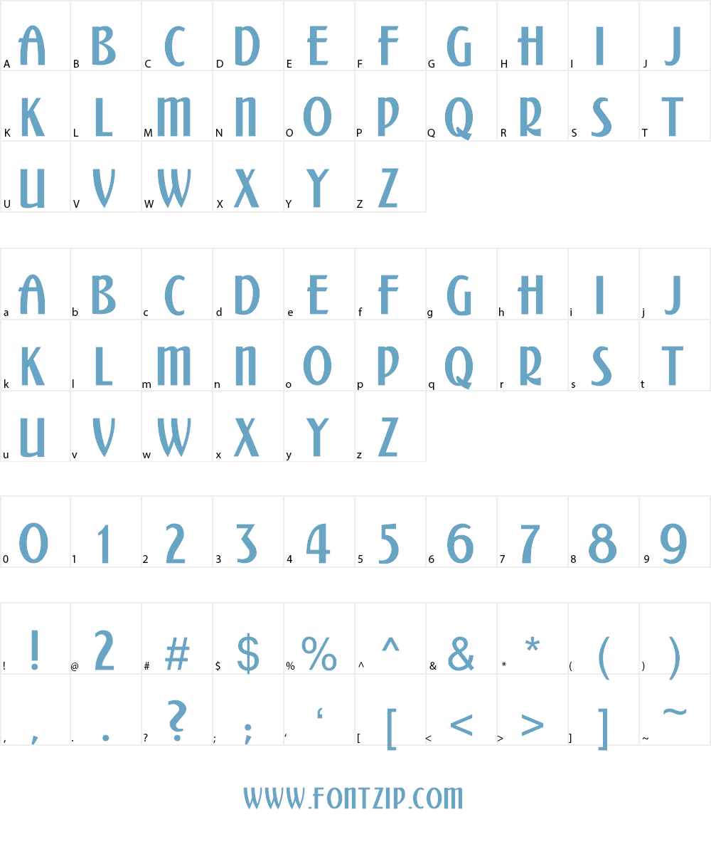 Kalenderblatt Grotesk Font Character