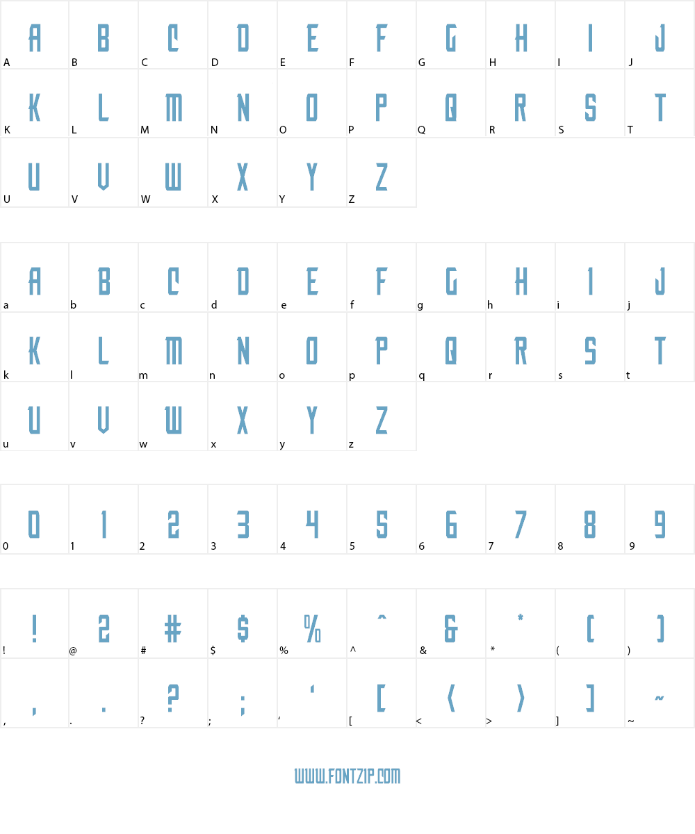 Nemesis Enforcer Font Character
