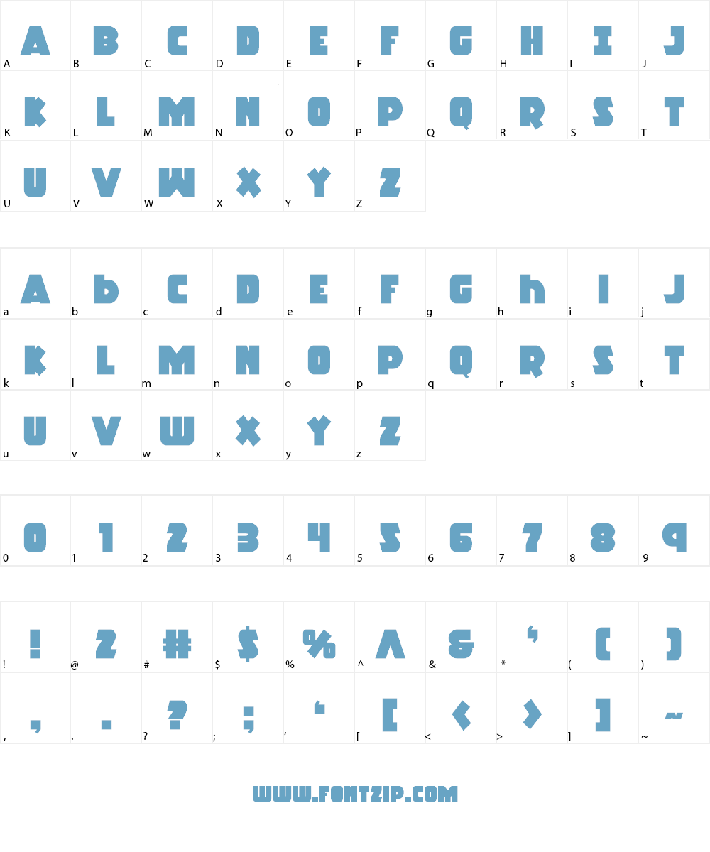 Racket Squad Font Character