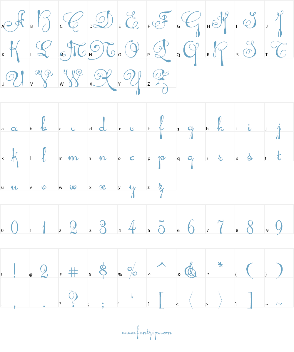Rhalina Font Character