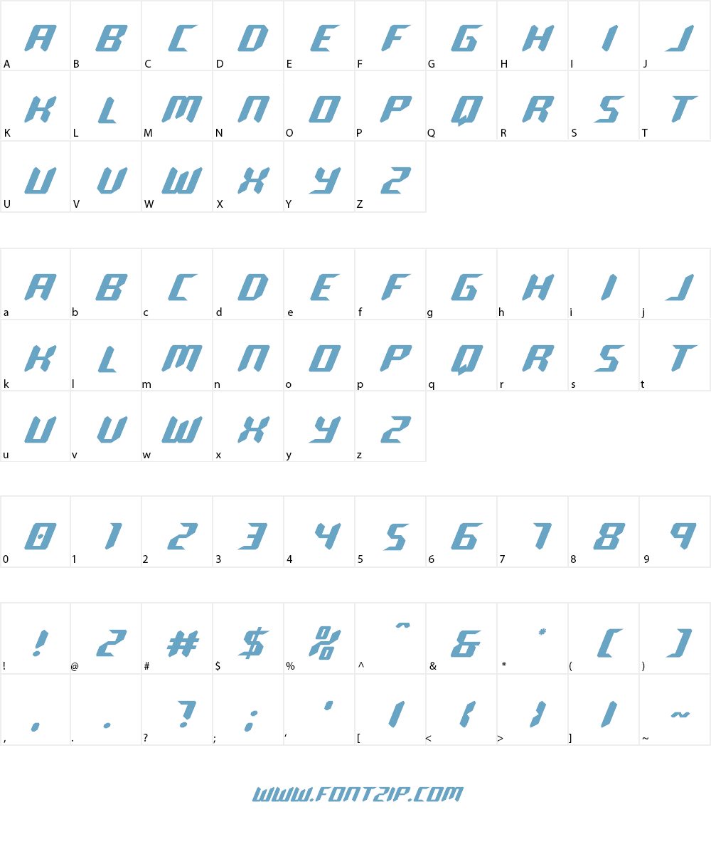 Robo-Clone Font Character