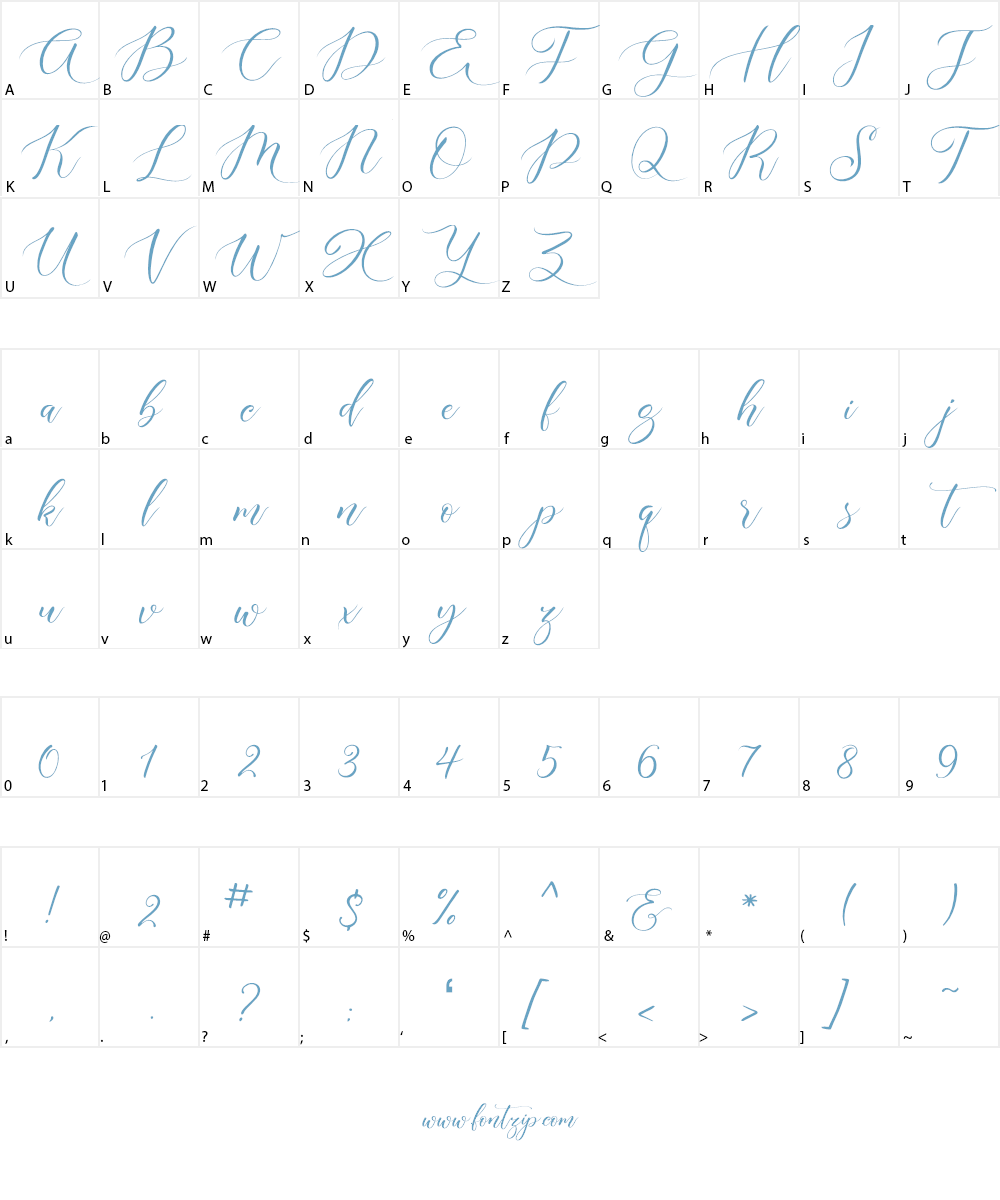 Aisyah Demo Font Character