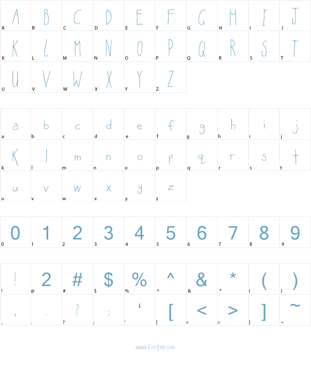 Happy Day Font Character