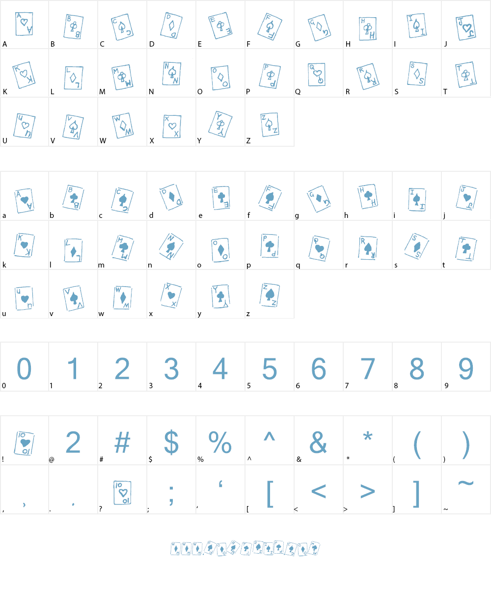 Royal Flush Font Character