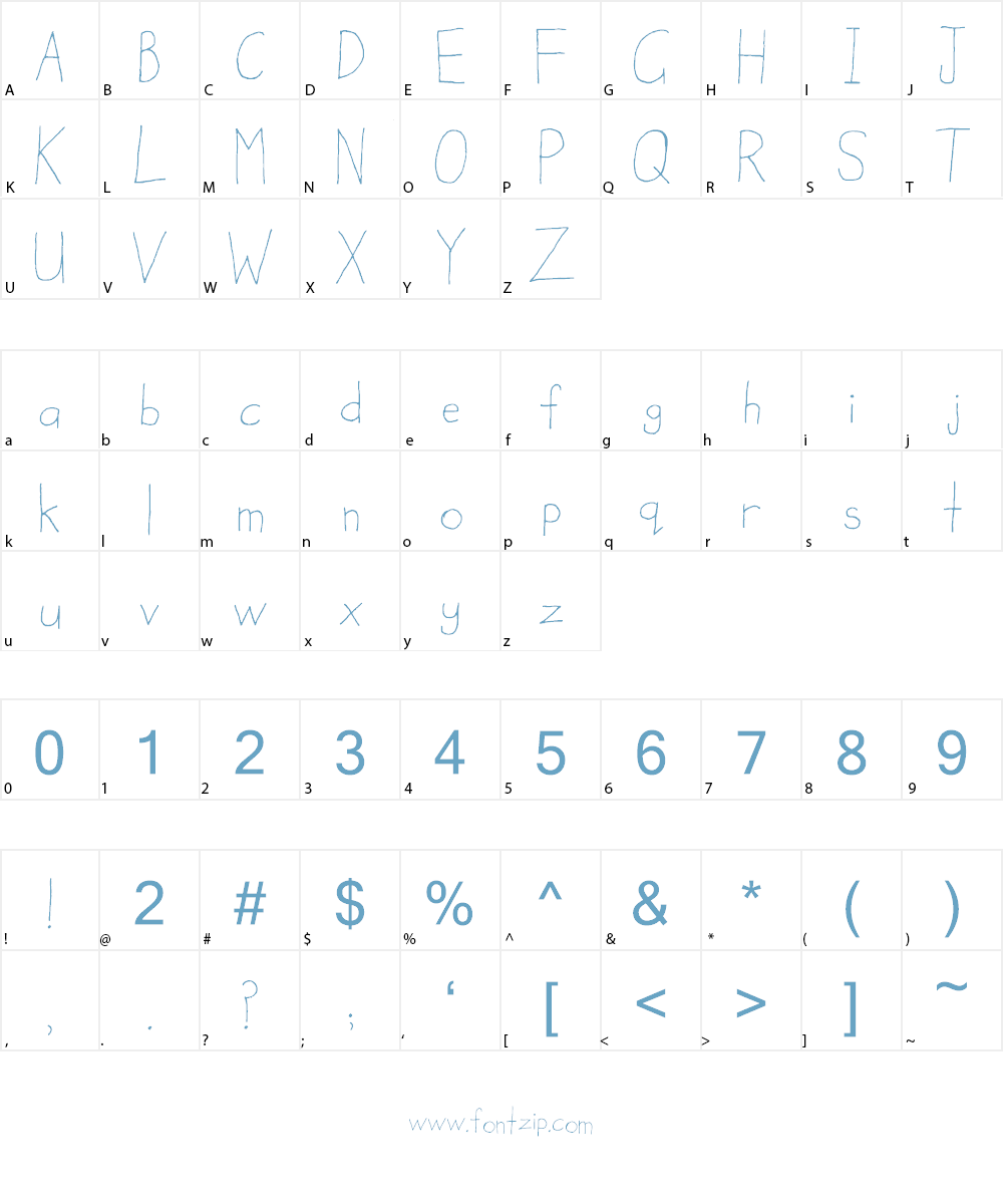 School Teacher Font Character