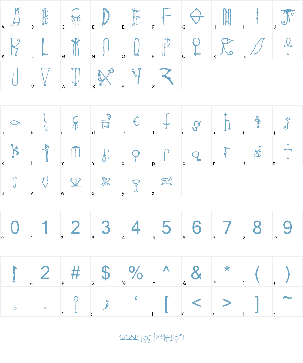 Throne Of Egypt Font Character