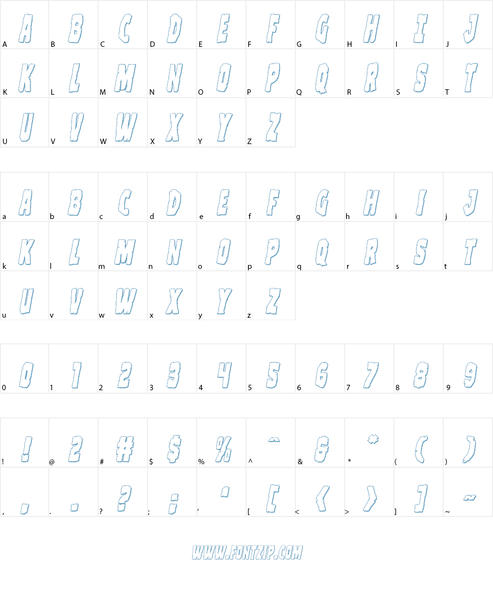 Clubber Lang Font Character