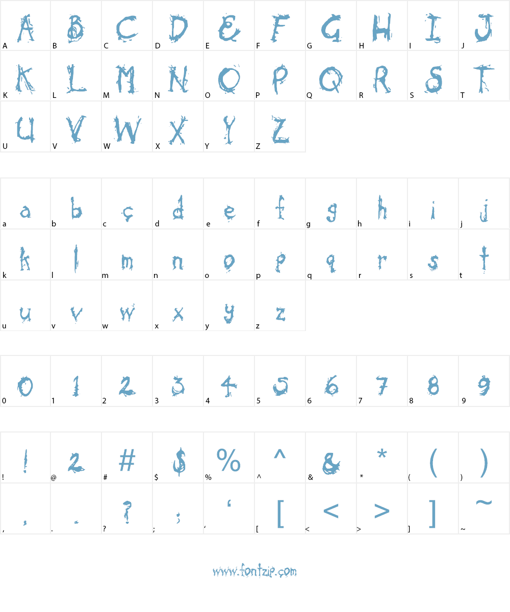 Cold Ocean Font Character