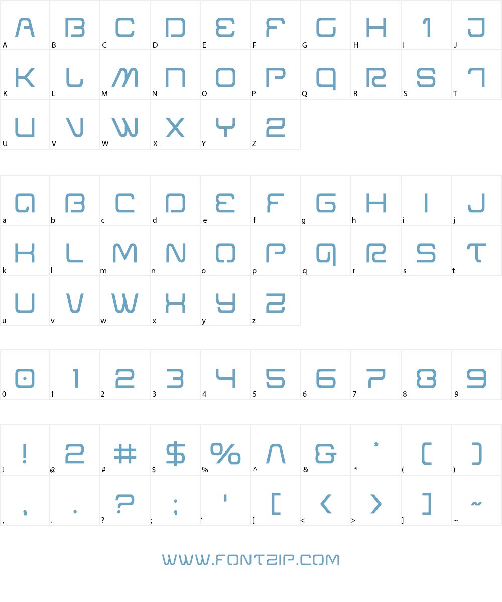 Miracle Mercury Font Character