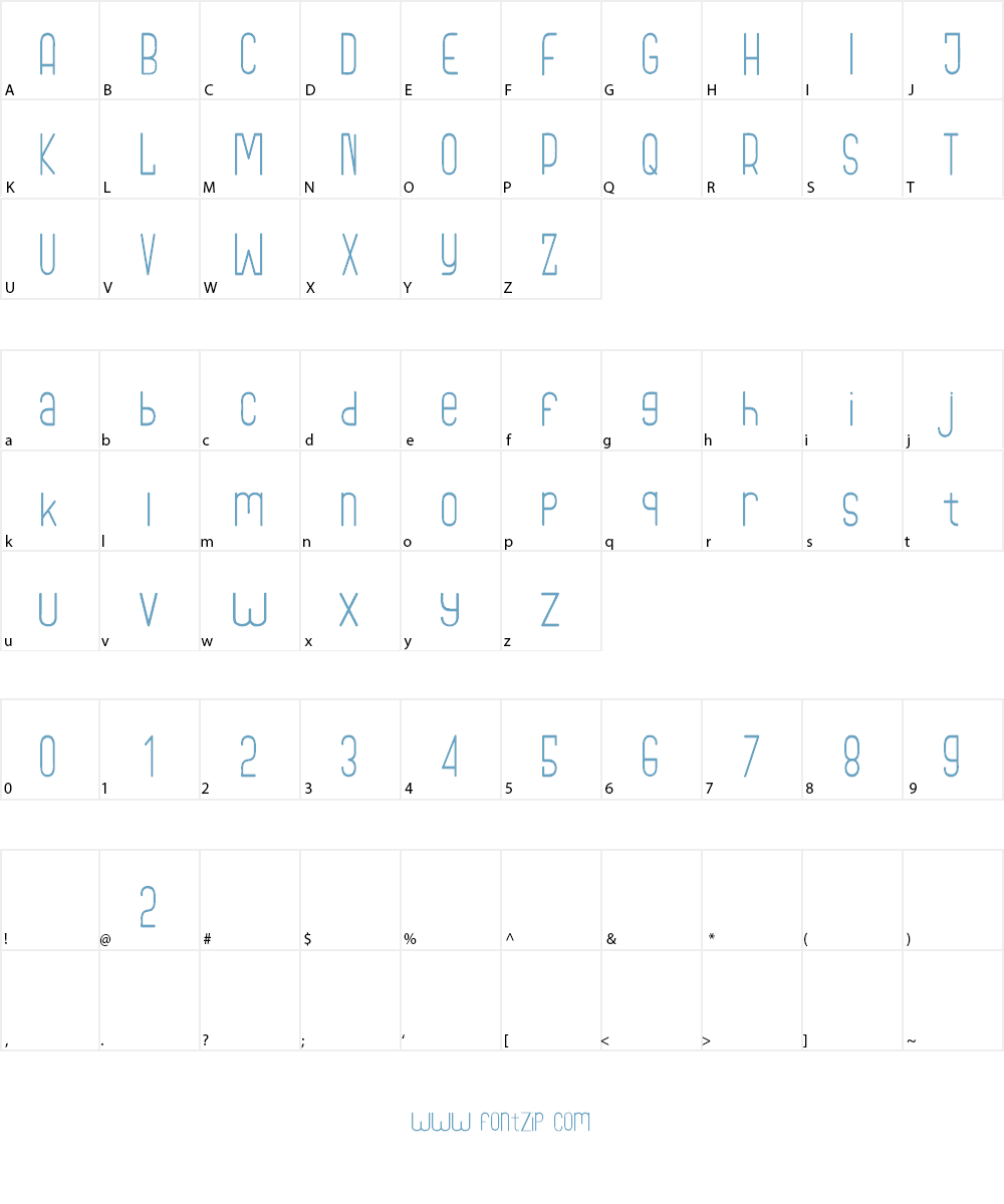 Round Light Font Character