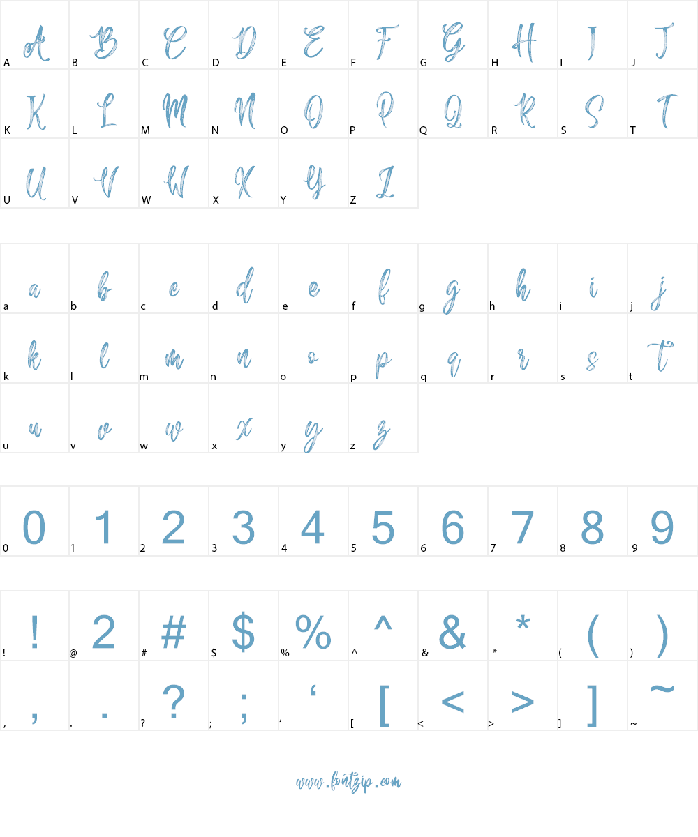 Sailing Heart Font Character