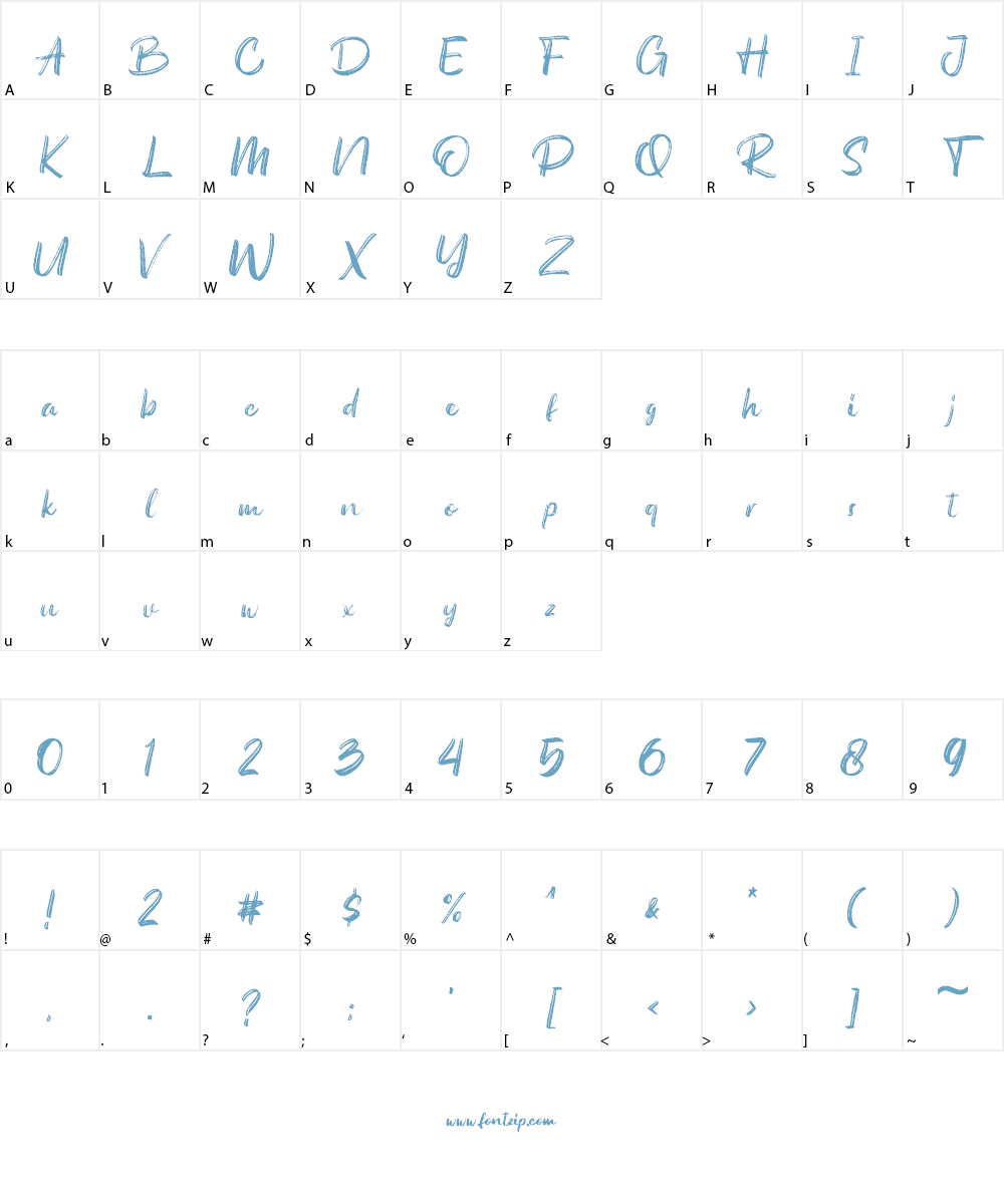 Austellia Font Character
