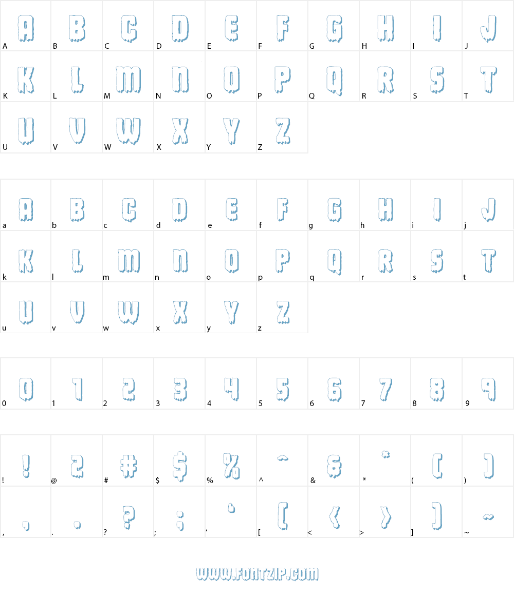 Deathblood Font Character