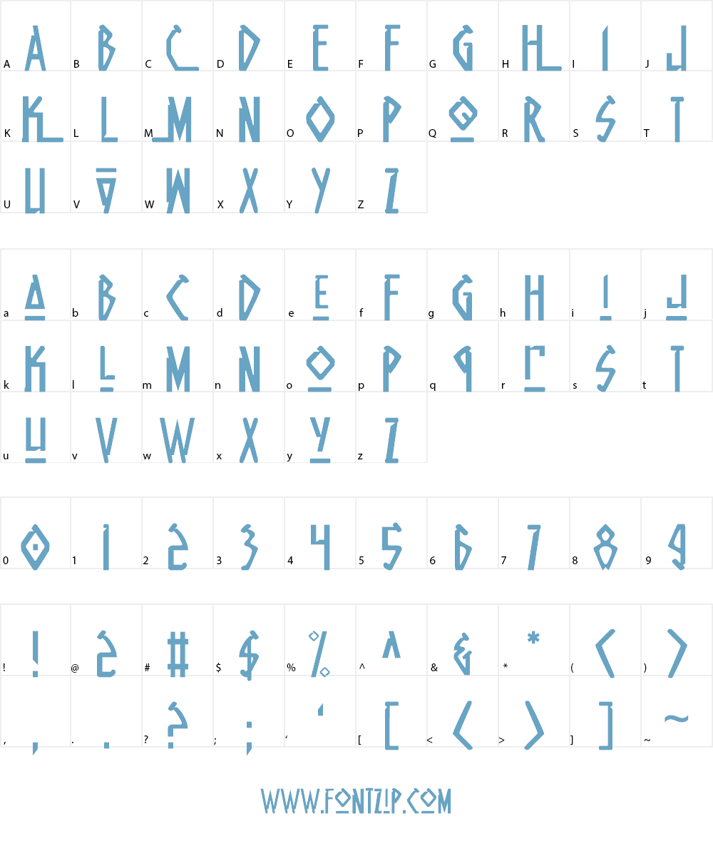 Native Alien Font Character