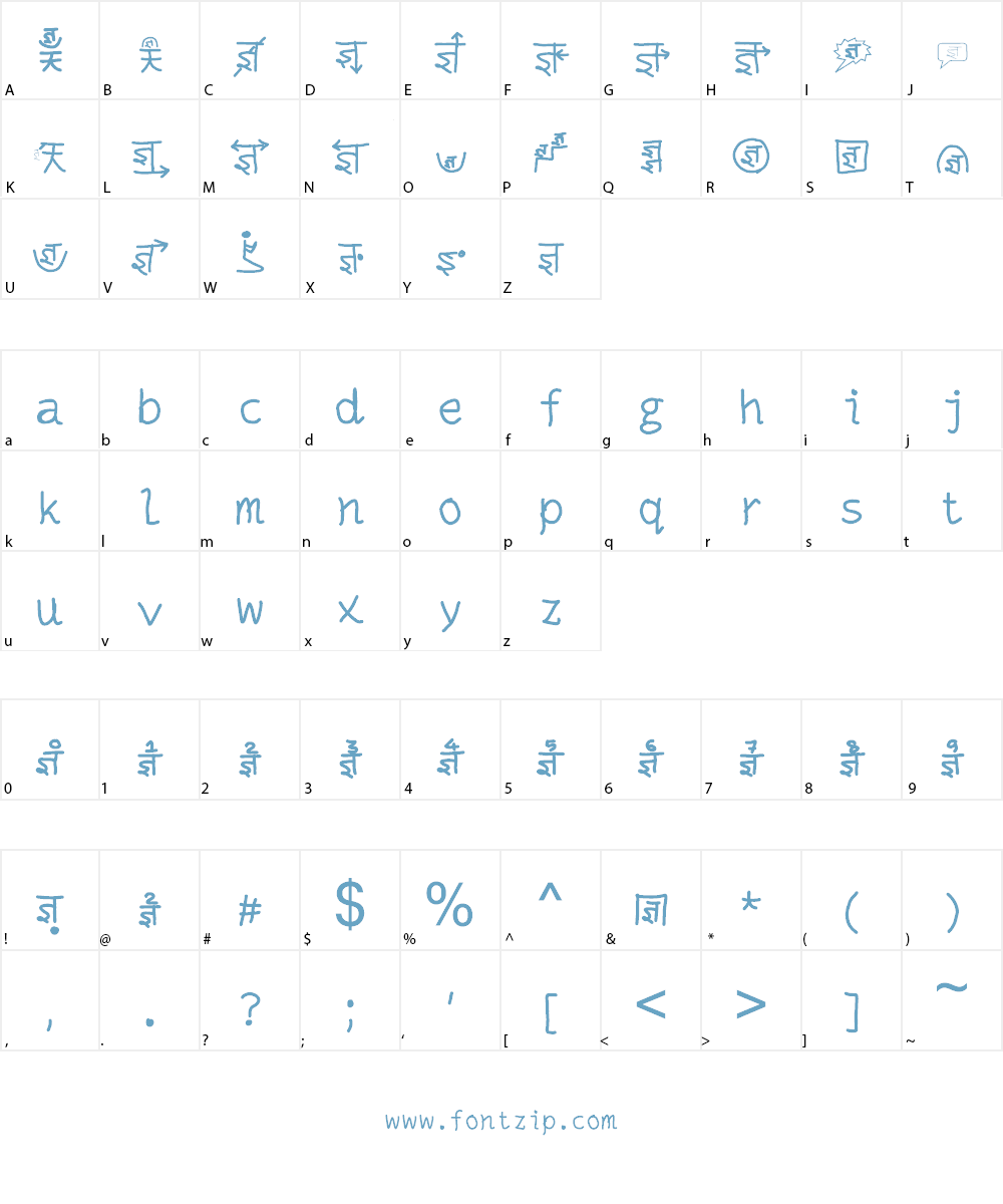 Gnosia gyaan Font Character