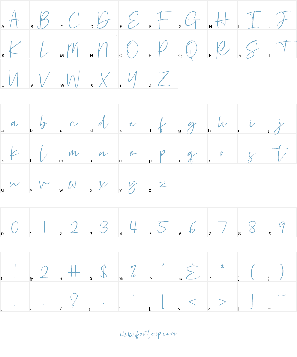 Hastage Font Character
