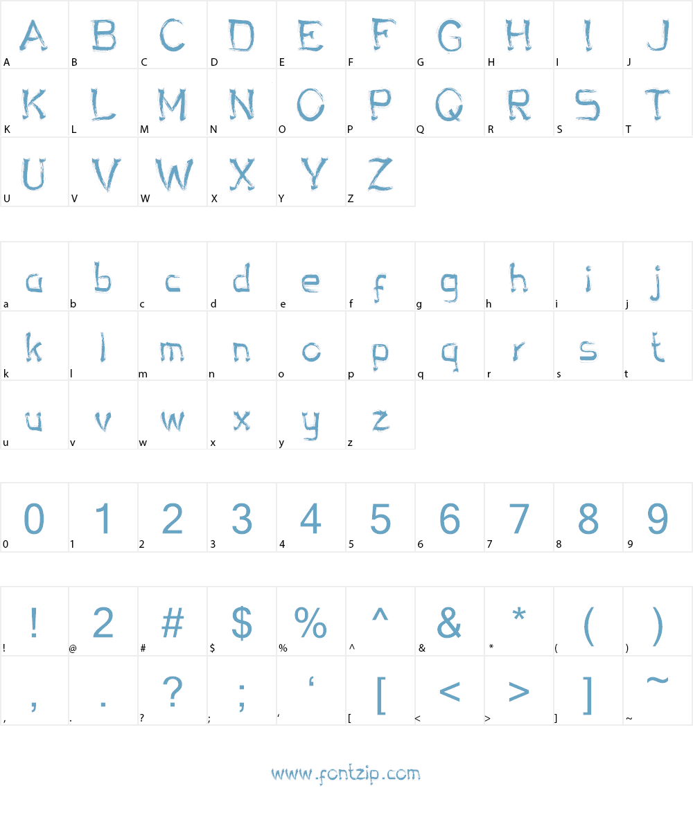 Chalky Bronson Font Character