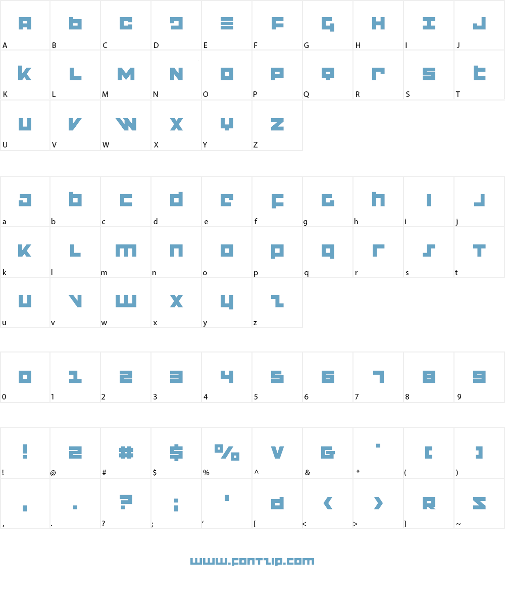 Flight Corps Font Character
