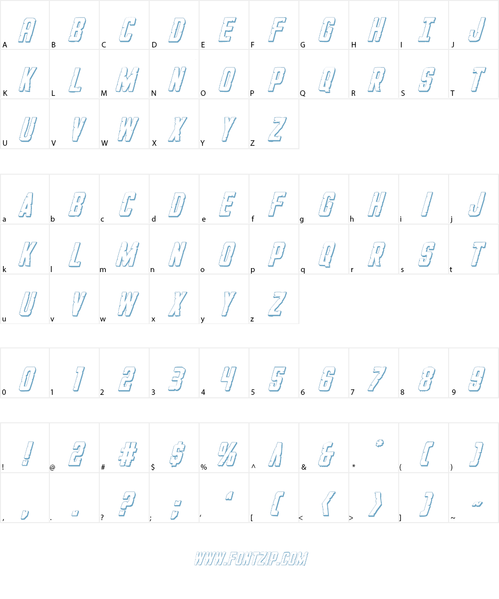 G.I. Incognito Font Character
