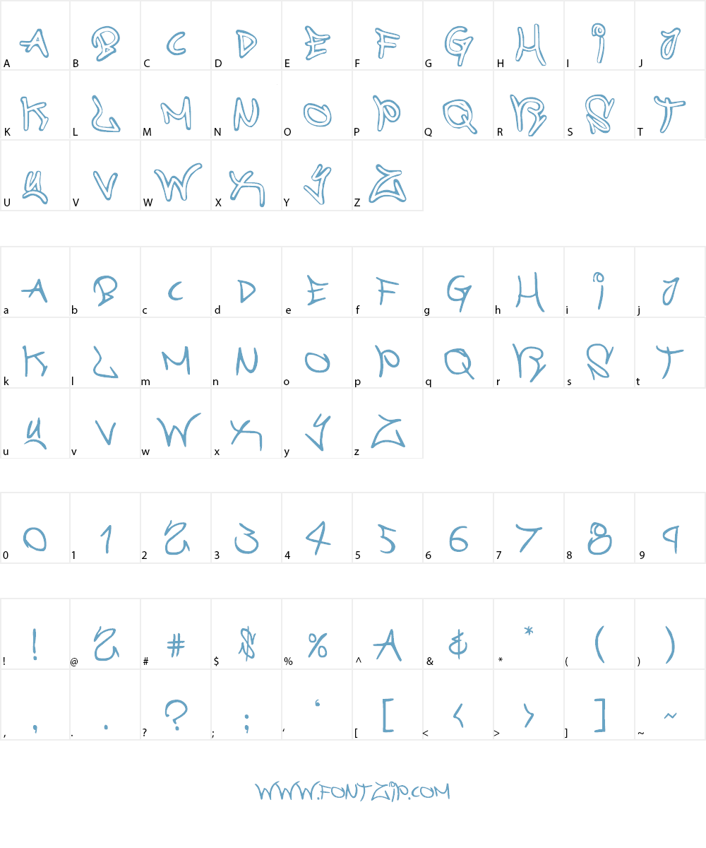 Graffiti Street Font Character