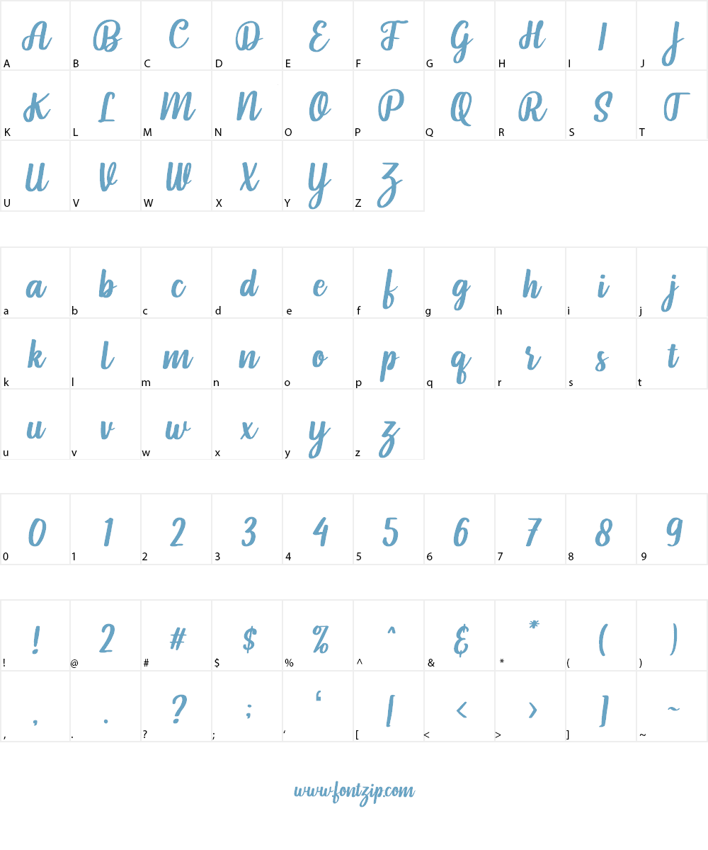 Pintgram Font Character