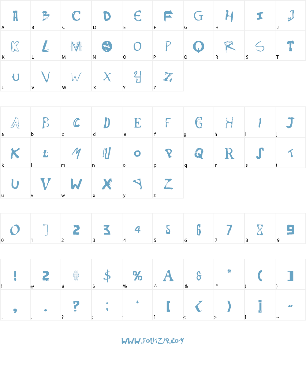 Psycho Butcher Font Character