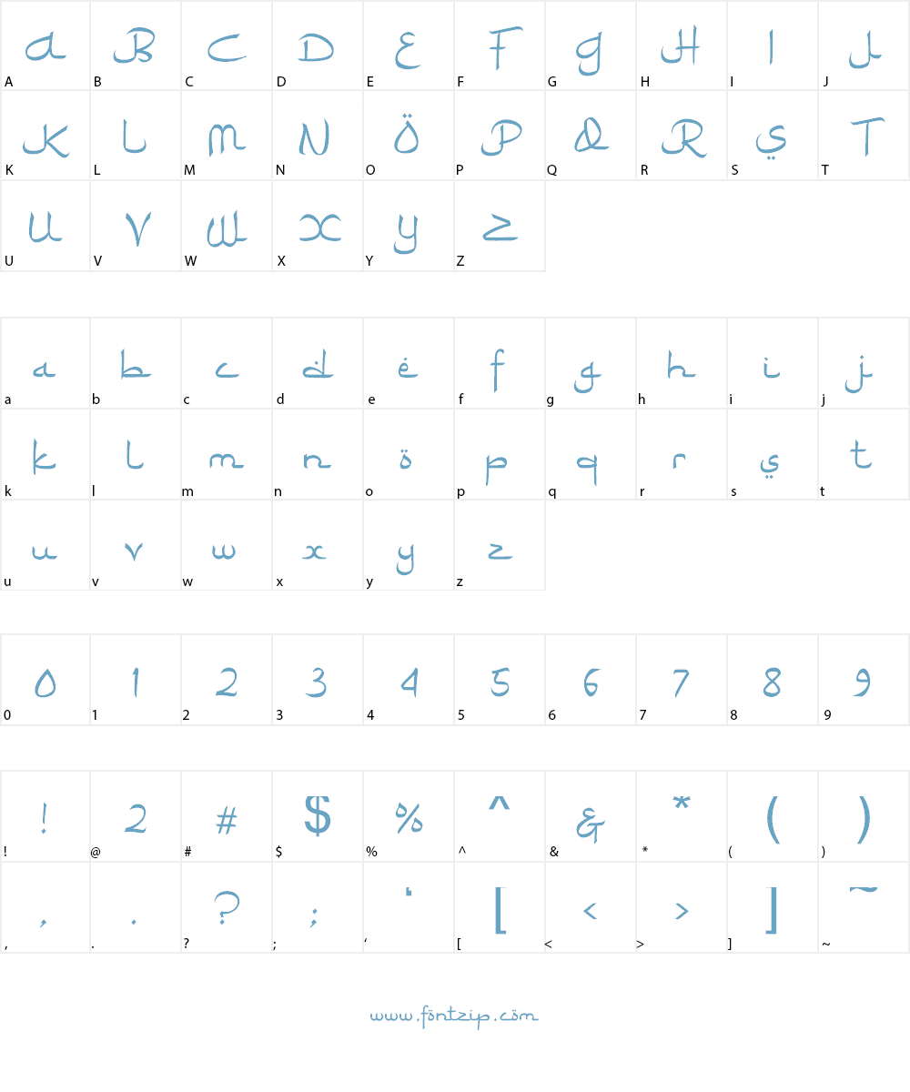 Ramadhan Karim Font Character
