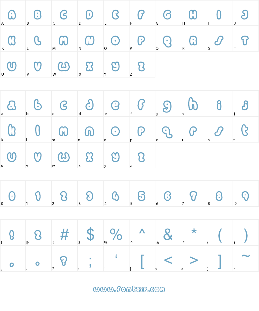 Candy coloured clown Font Character