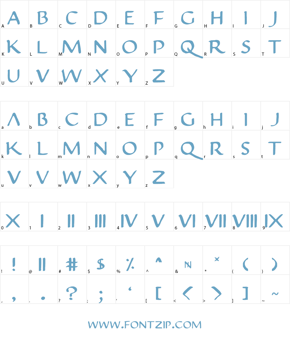 Justinian Font Character