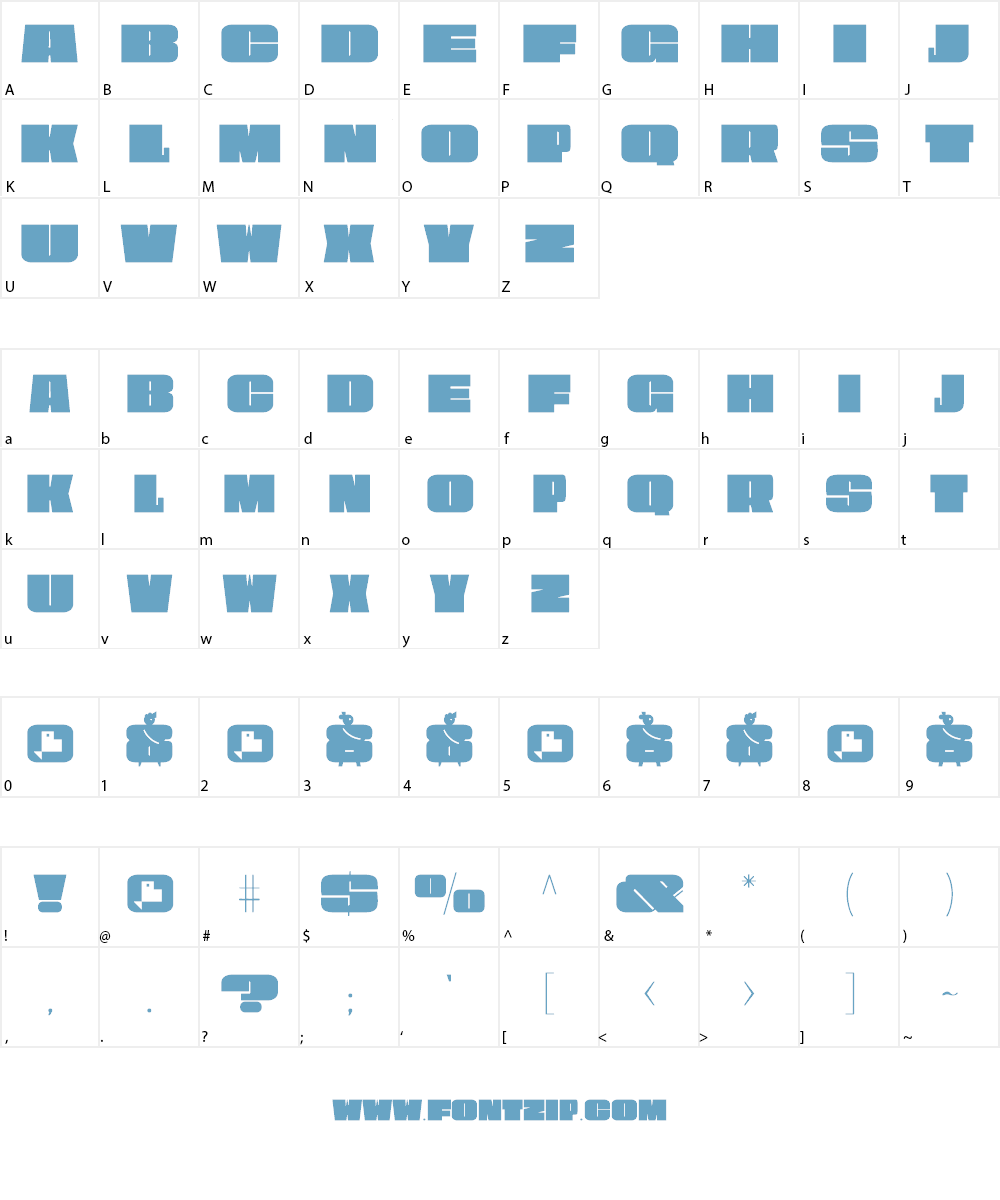 Obesum Ultra Caps Font Character