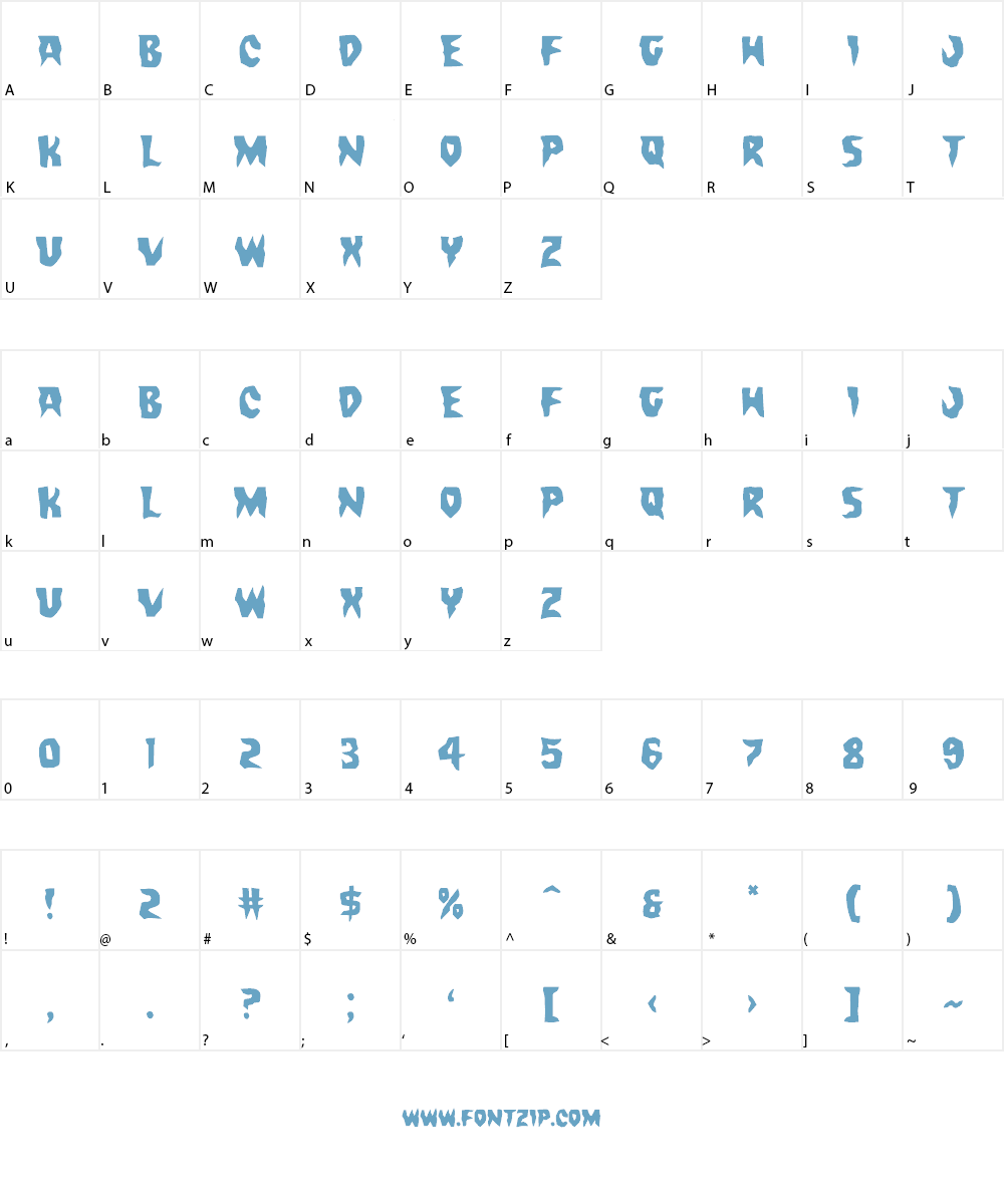 Count Suckula Font Character