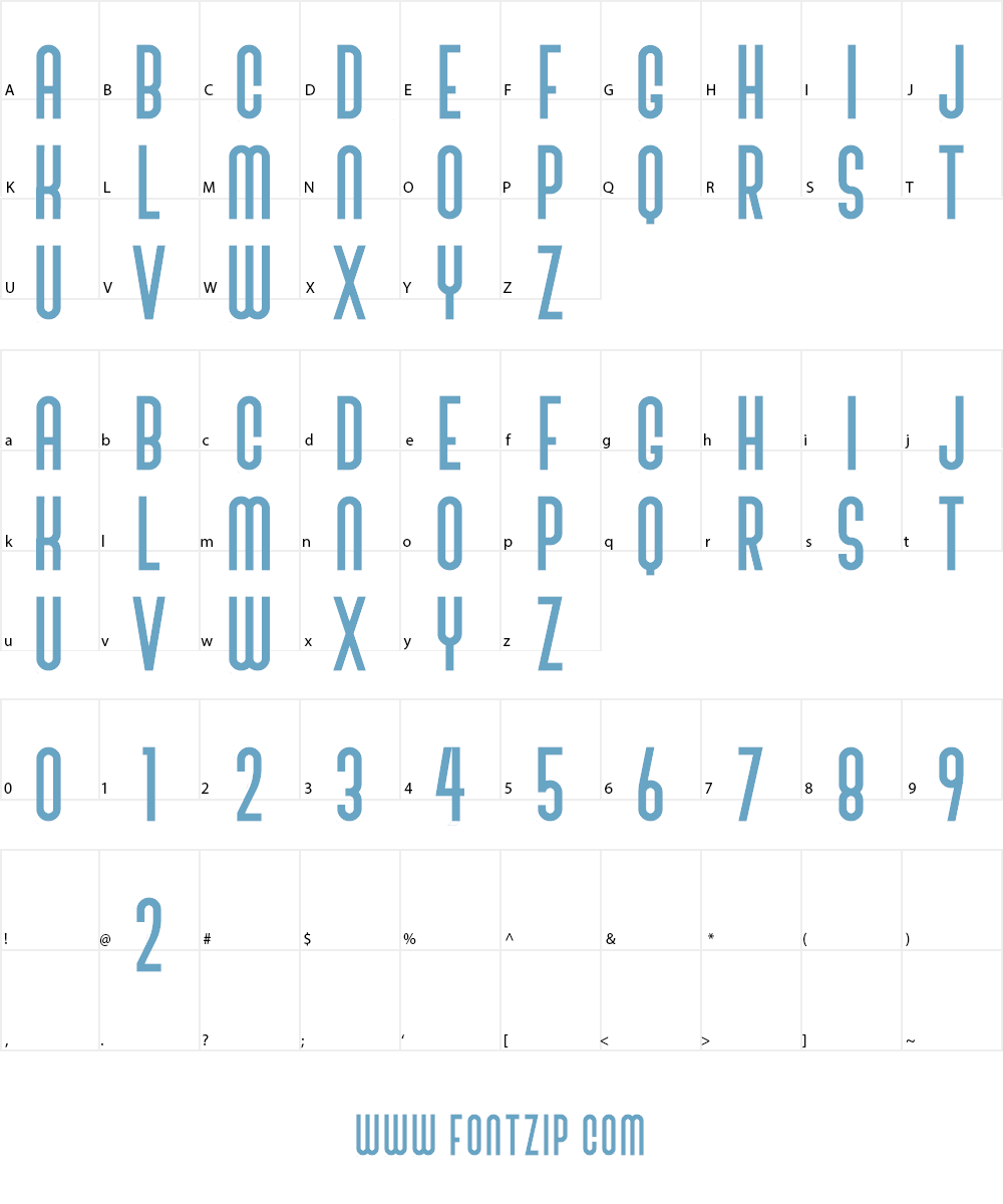 Bivoac Reguler Font Character