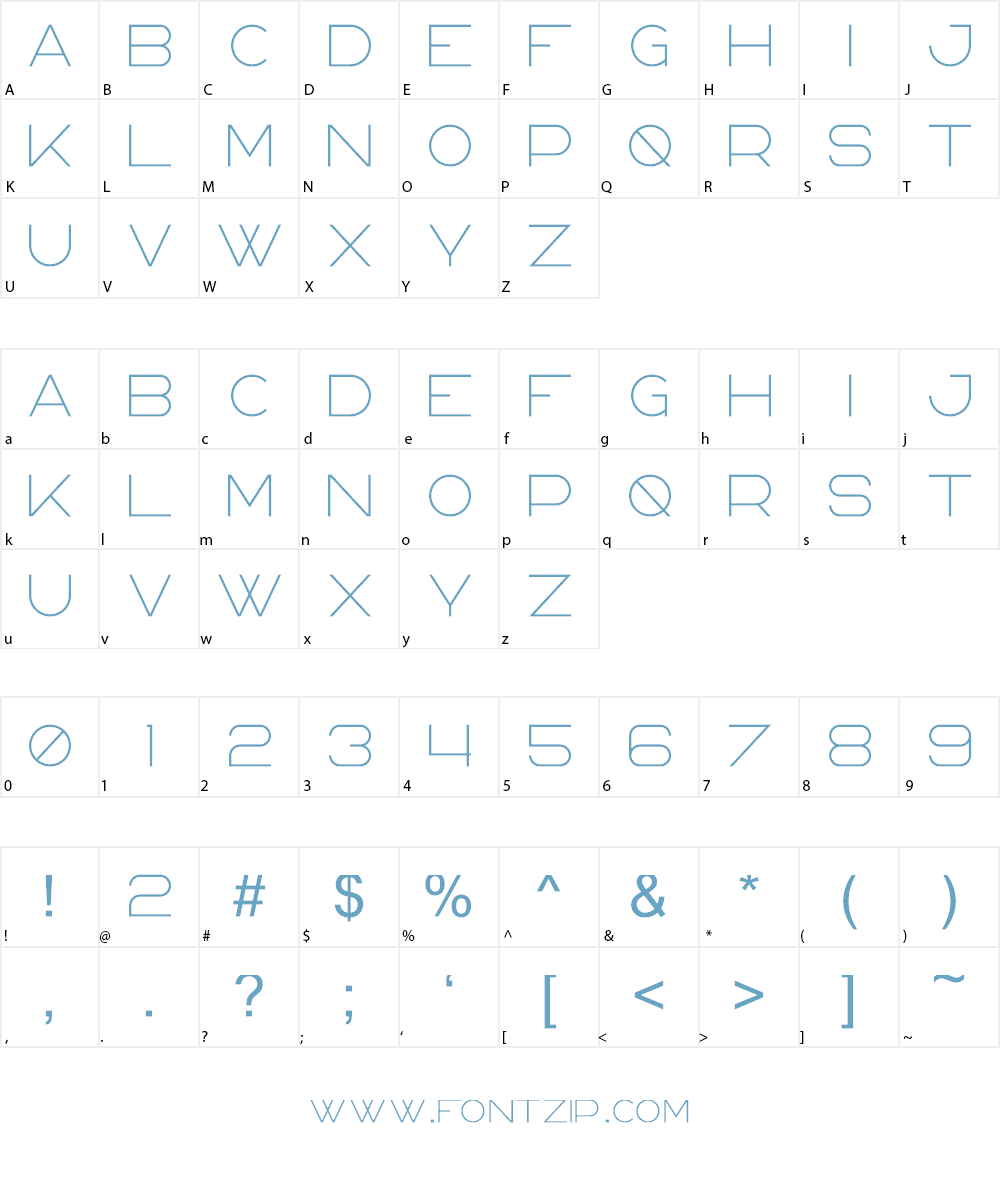 BOSNIA - SANS SERIF Font Character