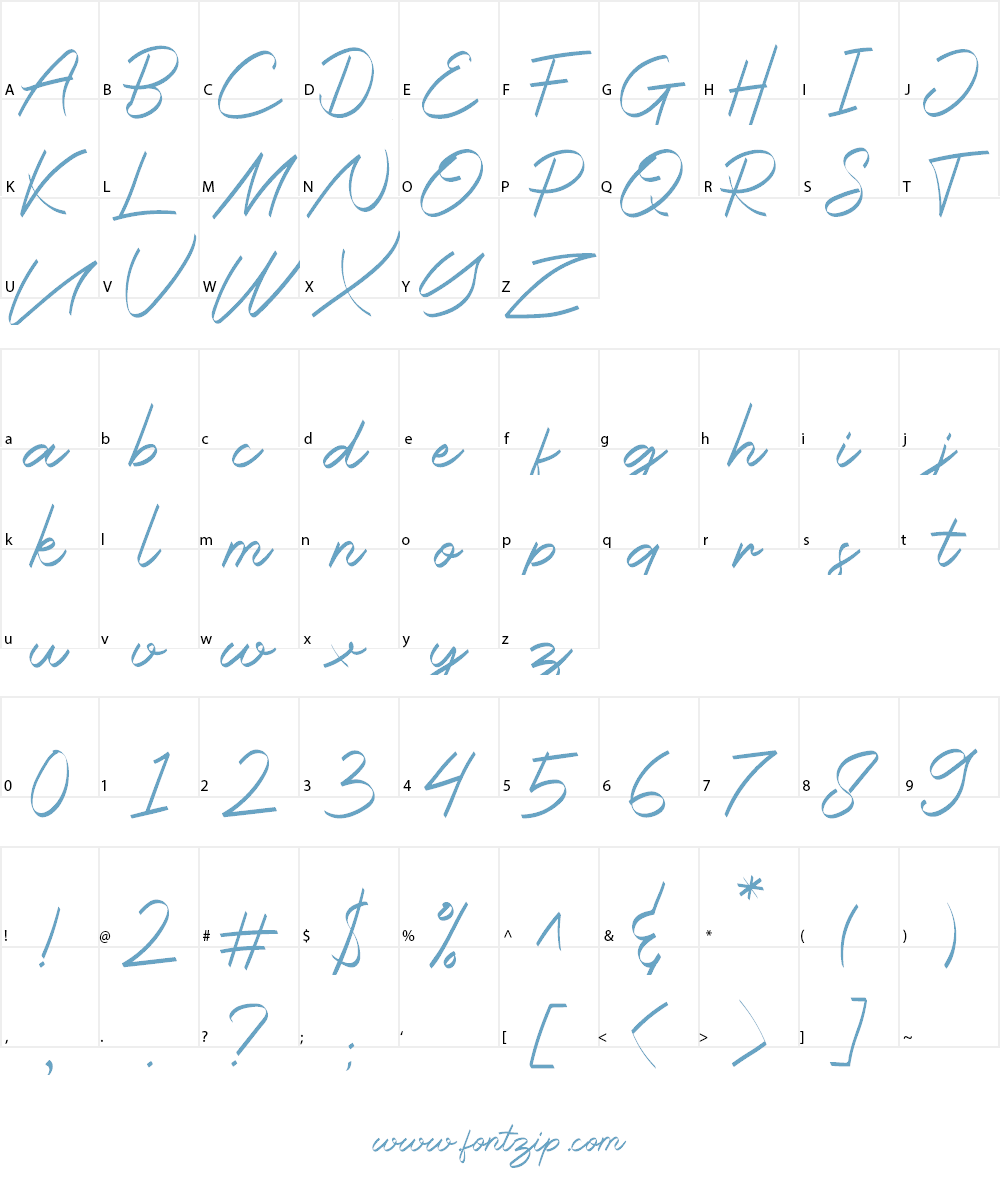 Halana Font Character