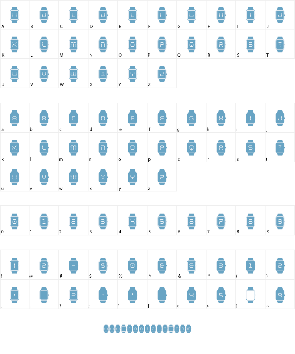 iChrono Font Character