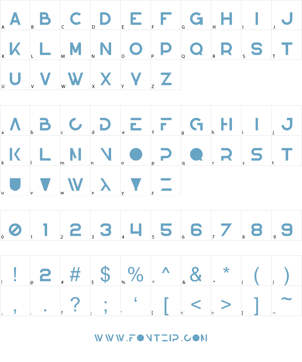 KNOWHERE - DISPLAY Font Character