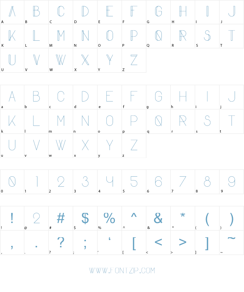 KOMOREBI DISPLAY Font Character