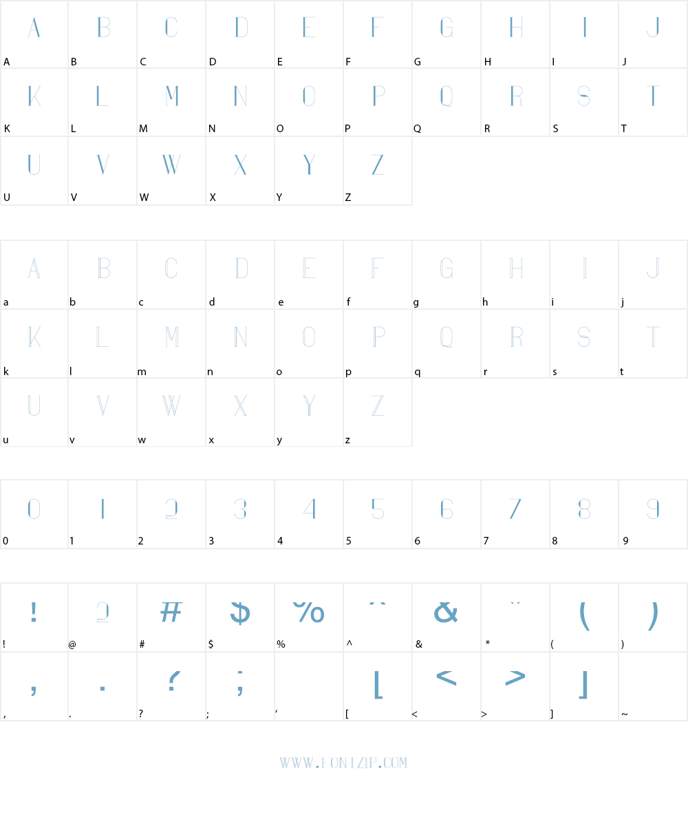 MARIA SERIF Font Character