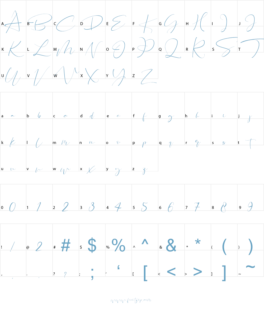 Santeria Signature Font Character