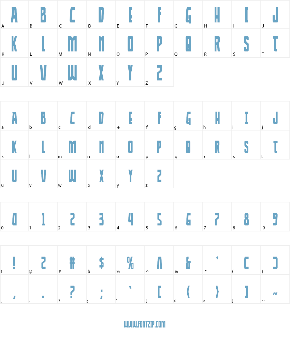 Thunder-Hawk Font Character