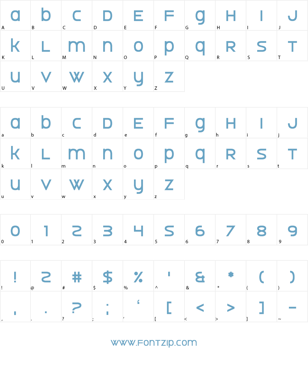 Undersided Font Character
