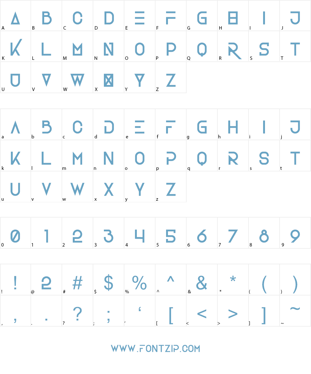 BluPurpl Font Character