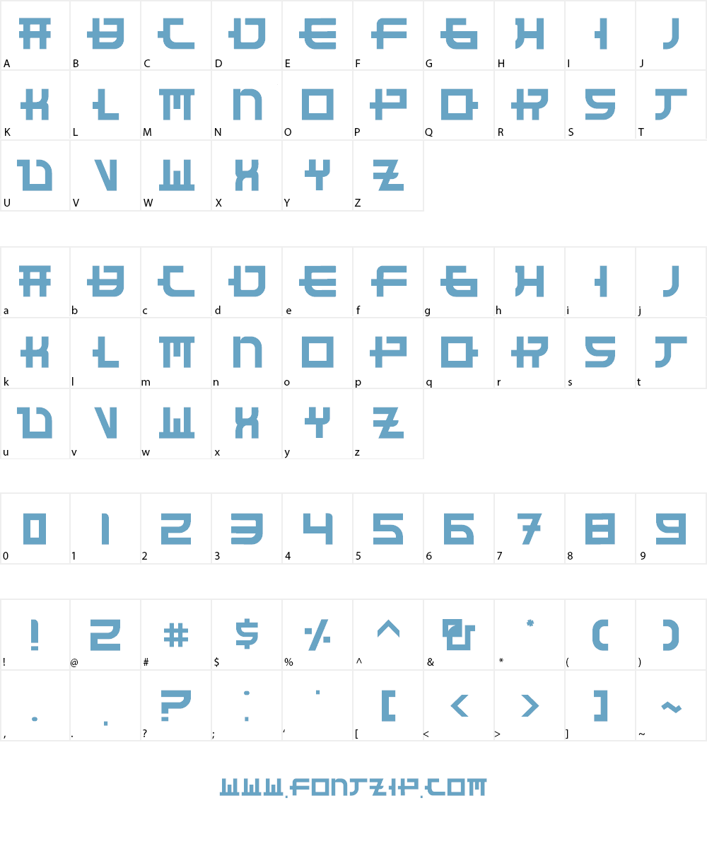 Funny Samurai Font Character