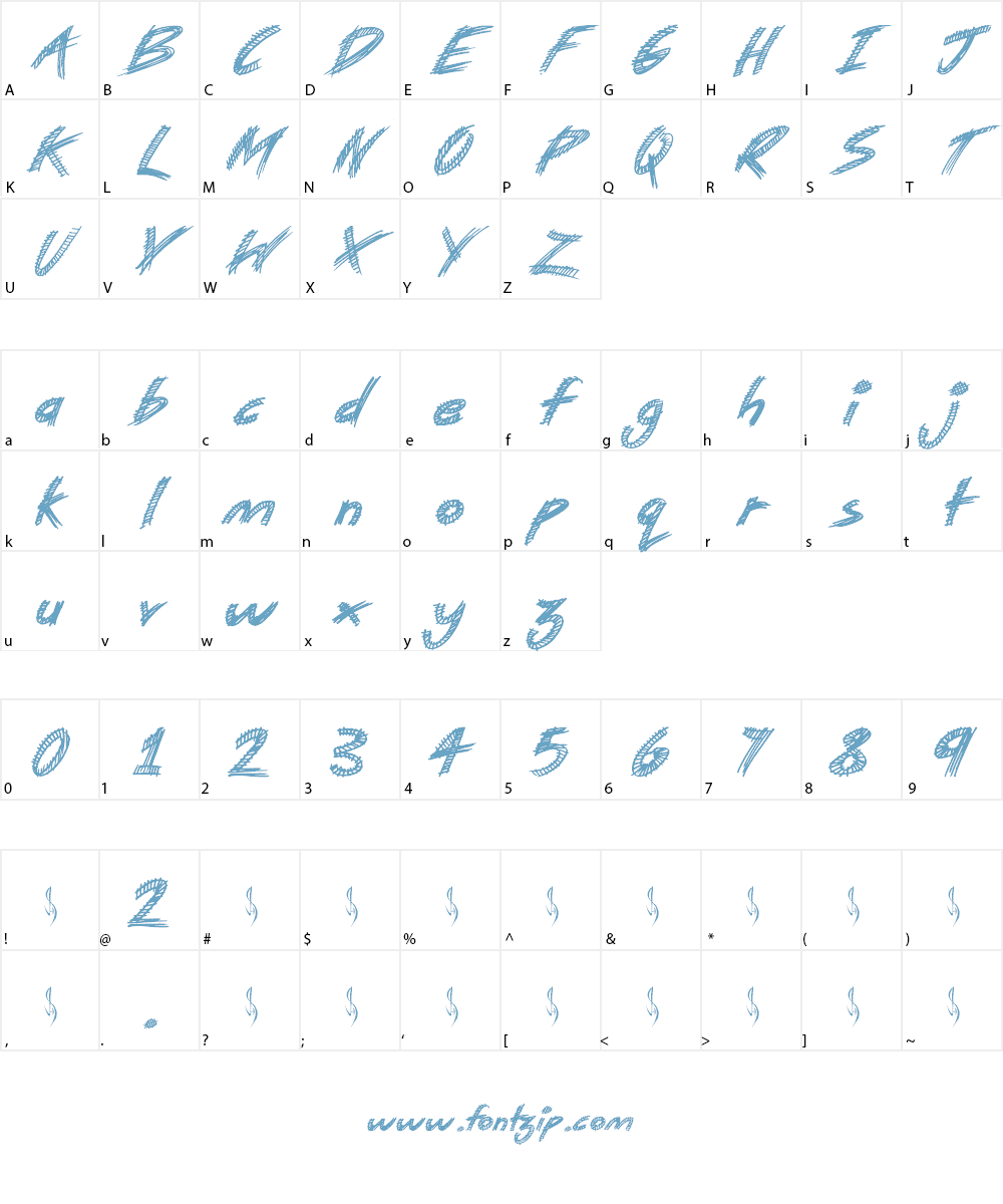 Monster Reading Font Character