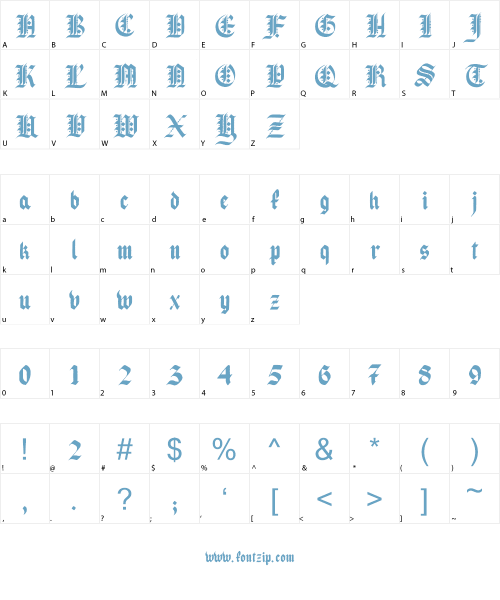 Pau the 1st Font Character