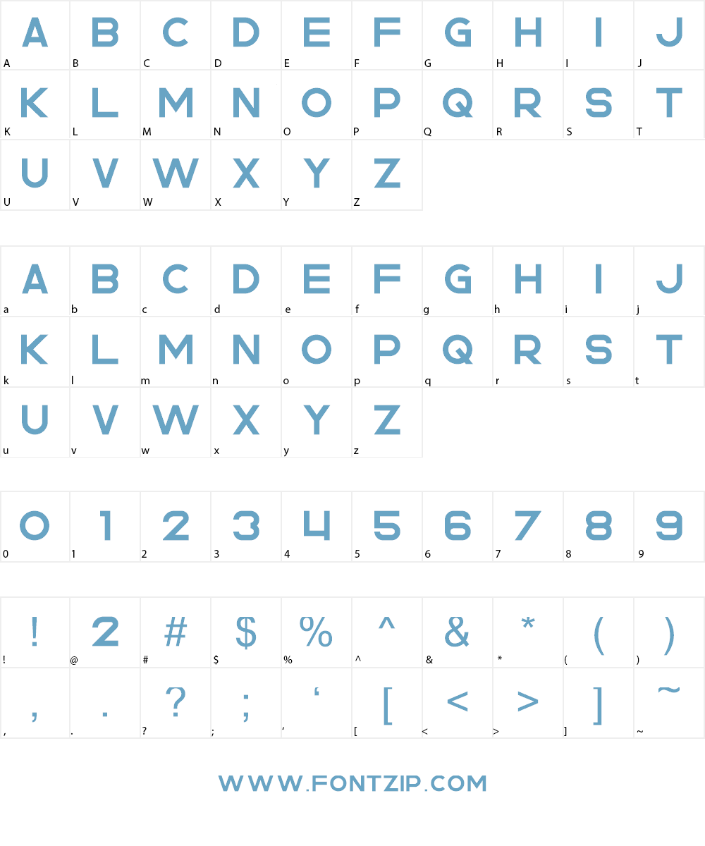 RHINO BOLD Font Character